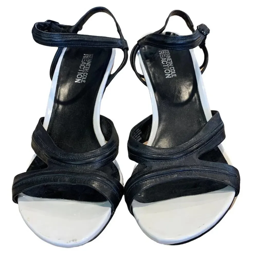 Kenneth‎ Cole reaction Yes Code LE shoes kitten heel leather uppers size 7 - Picture 2 of 8